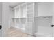 Walk-in closet featuring custom shelving and storage spaces at 9865 Bright Angel Way, Las Vegas, NV 89149