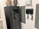 A utility room with storage shelves and electrical panels at 9865 Bright Angel Way, Las Vegas, NV 89149