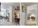 Efficient home office with built-in shelving offers connectivity to the main living area and a relaxing bedroom at 9975 Peace Way # 1069, Las Vegas, NV 89147