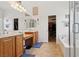 Bright bathroom features double sinks, spacious countertops, and walk-in closet access at 10329 Walworth Ave, Las Vegas, NV 89166