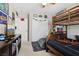 Spacious bedroom with bunkbed and sports decor at 10329 Walworth Ave, Las Vegas, NV 89166