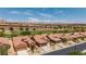 Panoramic aerial view of the golf course community and desert landscape at 1407 Wheelwright Ct, Mesquite, NV 89034