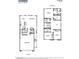 Floor plan of home featuring two floors, three bedrooms, kitchen, dining room and two car garage at 1425 Gable Falls Dr # 93, North Las Vegas, NV 89084
