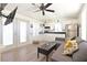 Open-concept living area featuring a comfortable sectional sofa, modern appliances, and natural light throughout at 275 Vegas Dr, Goodsprings, NV 89019