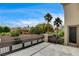 Outdoor balcony overlooks desert landscape with a privacy wall at 313 Vista Glen St, Las Vegas, NV 89145
