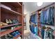Spacious walk-in closet with custom shelving and ample storage for clothes and shoes at 322 Karen Ave # 308, Las Vegas, NV 89109