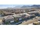 Aerial view features well-maintained neighborhood homes, landscaping, and community layout at 340 Autumn Palace Ct, Las Vegas, NV 89144