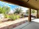 Charming backyard with landscaped garden and brick-paved patio, perfect for outdoor enjoyment at 3809 Van Ness Ave, North Las Vegas, NV 89081