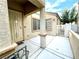 Welcoming front entrance with a security door and a covered porch providing shade at 3809 Van Ness Ave, North Las Vegas, NV 89081