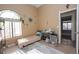 Cozy bedroom with a decorative arched window, perfect for a room at 3913 Lilac Haze St, Las Vegas, NV 89147