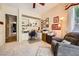 Bright home office with a built-in desk, lots of storage, and cozy seating at 4719 Riva De Romanza St, Las Vegas, NV 89135