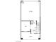 Detailed floorplan showcasing the layout of the lower level, including the garage and den at 5872 Wisteria Walk, Las Vegas, NV 89148