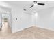 Bedroom with tile floors, ceiling fan, and a large closet at 6717 Sheffield Dr, Las Vegas, NV 89108