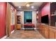 Office area with wooden built-ins, neutral walls, and bright window light at 8560 Alocasia Ct, Las Vegas, NV 89149
