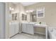 Beautiful bathroom with double sinks, vanities, soaking tub, and an abundance of counter space at 9053 Boston Springs Ave, Las Vegas, NV 89149