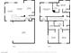 Floor plans of both floors featuring the layout of the house at 9053 Boston Springs Ave, Las Vegas, NV 89149