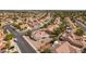 Aerial view of a residential area showcasing well-maintained properties and surrounding landscaping at 9105 Marble Dr, Las Vegas, NV 89134