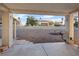 Covered patio offering views of the backyard and surrounding properties at 9105 Marble Dr, Las Vegas, NV 89134