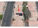 Aerial view of a home showing the solar panels on the roof in a neighborhood setting at 927 Clear Diamond Ave, Las Vegas, NV 89123
