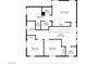 Layout featuring a primary bedroom, two secondary bedrooms, and laundry room at 10449 Yew Blossom Ave, Las Vegas, NV 89166