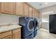 Laundry room featuring modern appliances, countertops and storage cabinets at 2168 Big Bar Dr, Henderson, NV 89052