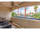 Relaxing balcony view featuring outdoor seating and tennis courts at 2725 S Nellis Blvd # 2168, Las Vegas, NV 89121