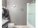 Bathroom showcasing the shower with sleek glass doors and modern design at 2725 S Nellis Blvd # 2168, Las Vegas, NV 89121