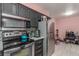Well-equipped kitchen featuring stainless steel appliances and stylish backsplash at 2725 S Nellis Blvd # 2168, Las Vegas, NV 89121