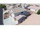 Aerial view of the rear exterior of the home, with tile roof and desert landscaping at 2905 Shimmering Bay St, Laughlin, NV 89029