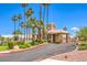 Gated entry to the Villas at the Estates with desert landscaping at 460 Strawflower Rd, Las Vegas, NV 89107