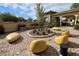 Community courtyard features outdoor seating and a manicured landscape at 5375 E La Campana Dr, Pahrump, NV 89061