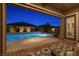 Relaxing backyard area featuring a sparkling pool and spa, perfect for outdoor enjoyment at 6192 Lautman Ridge Ct, Las Vegas, NV 89141