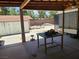 Covered patio with table and view of the backyard at 6215 Darby Ave, Las Vegas, NV 89146