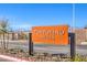 Entrance sign for the Portofino Hills community in a landscaped setting at 6545 Cinnamon Hazelnut St # Lot 97, North Las Vegas, NV 89084
