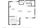 Second-floor plan view with kitchen, living room, dining room and staircase highlighted with dimensions at 6952 Crescent Gold St, North Las Vegas, NV 89086