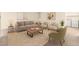 Bright living room with neutral tones, modern furniture, and a view of the washer and dryer at 7566 Glowing Ember Ct # 101, Las Vegas, NV 89130
