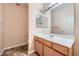 Bathroom features a single sink vanity, and enclosed stand up shower at 830 Carnegie St # 824, Henderson, NV 89052