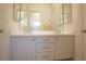 Bright bathroom features a double vanity with marble countertops, modern fixtures, and ample storage space at 9 Knob Oak Dr, Henderson, NV 89052