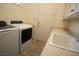 Bright laundry room features modern appliances, countertop space and wash basin sink at 9 Knob Oak Dr, Henderson, NV 89052