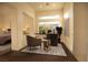 Home office with a window view and dark wood flooring at 9 Knob Oak Dr, Henderson, NV 89052