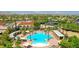 Enjoy resort-style living with this beautiful pool, surrounded by lush landscaping and ample lounging areas at 10248 Maggira Pl, Las Vegas, NV 89135