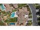 Aerial view of estate with pool, putting green and patio at 11926 Port Labelle Dr, Las Vegas, NV 89141