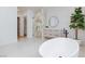 This bathroom features a modern tub, walk-in shower, and dual vanities at 11926 Port Labelle Dr, Las Vegas, NV 89141