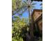 Charming home exterior showcasing a lush garden and tall palm trees, creating a serene atmosphere at 1800 Amarone Way, Henderson, NV 89012