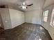 Large primary bedroom with high ceilings and a ceiling fan at 316 Lingering Ln, Henderson, NV 89012