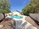 Backyard oasis with a large, inviting swimming pool at 316 Lingering Ln, Henderson, NV 89012