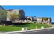 Neighborhood park with modern play equipment, benches, and artificial turf at 377 Yellow Finch Ln, Henderson, NV 89012