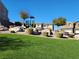 Community playground featuring play equipment and rock landscaping at 377 Yellow Finch Ln, Henderson, NV 89012