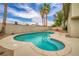 Inviting backyard swimming pool with diving board and surrounding patio at 4431 El Campana Way, Las Vegas, NV 89121