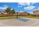 Enjoy this community basketball court on a sunny day, surrounded by lush landscaping and beautiful homes at 4825 Shea Stadium Ave, Las Vegas, NV 89139